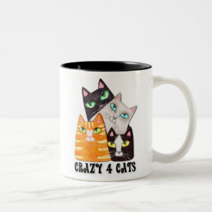 Em Dois Tons Caneca de café do amante do gato