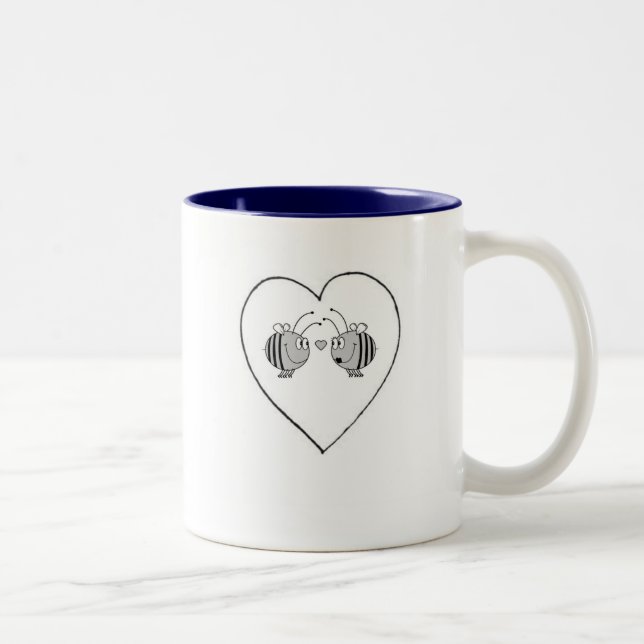 Em Dois Tons Caneca de café do aniversário (Direita)