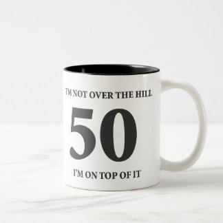 Em Dois Tons Caneca de café do aniversário 50