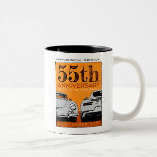 Em Dois Tons Caneca de café do aniversário de Mavs 55th