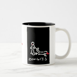 Em Dois Tons Caneca de café do arrasto do zombi