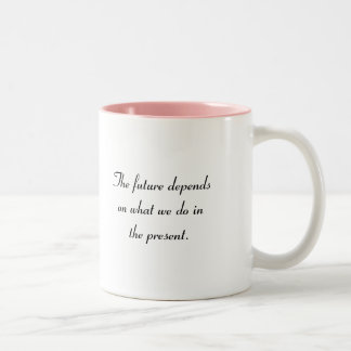 Em Dois Tons Caneca de café do cancro da mama do amor & da fé