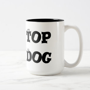 Em Dois Tons Caneca de café do cão superior