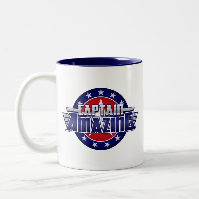 Em Dois Tons Caneca de café do capitão Surpreendente (Esquerda)