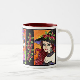 Em Dois Tons Caneca de café do chá da bruxa por Ann Howard