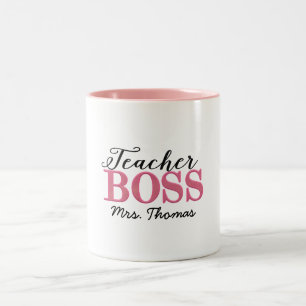 Em Dois Tons Caneca de café do chefe do professor