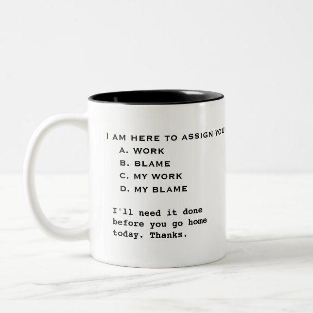 Em Dois Tons Caneca de café do chefe genuíno (Esquerda)