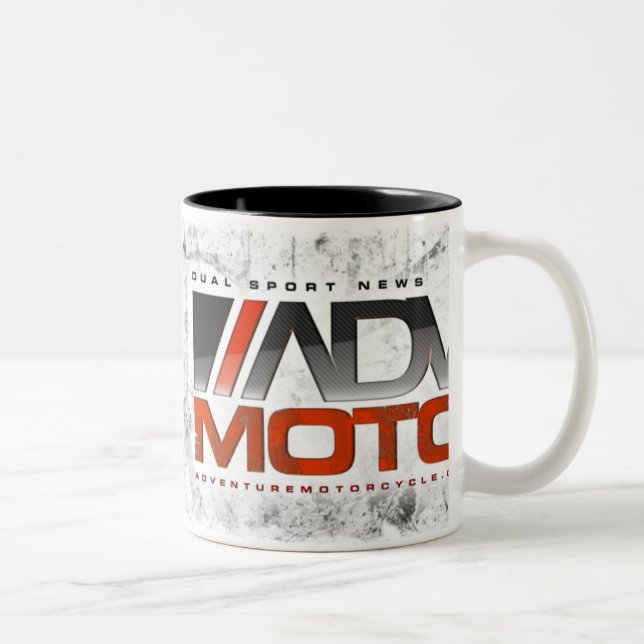 Em Dois Tons Caneca de café do compartimento de ADVMoto (Direita)