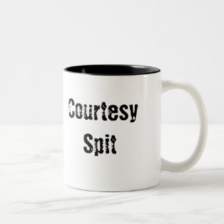 Em Dois Tons Caneca de café do cuspe da cortesia