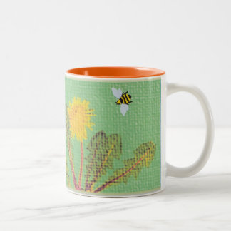 Em Dois Tons Caneca de café do dente-de-leão