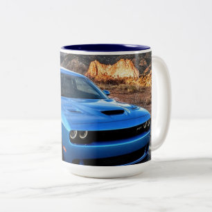 Em Dois Tons Caneca de café do desafiador do Hellcat de Dodge