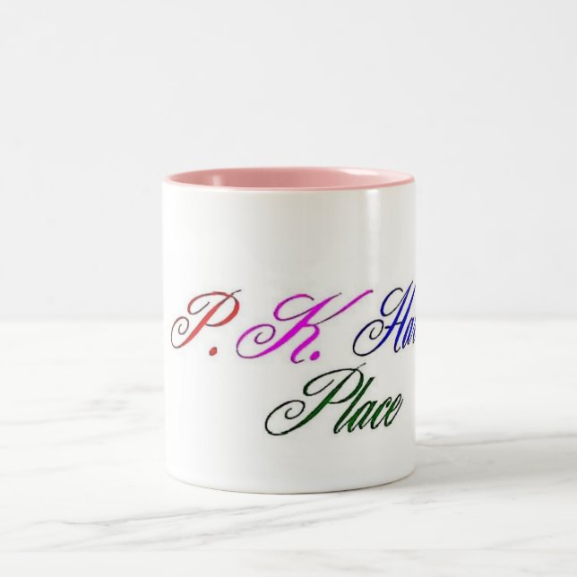 Em Dois Tons Caneca de café do desenhista do lugar de PkHarris (Centro)