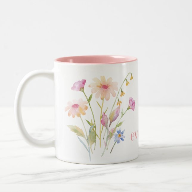 Em Dois Tons Caneca de café do Dia das Mães com citação (Esquerda)
