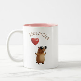 Em Dois Tons Caneca de Café do Dia dos Namorados do Capivara Fo