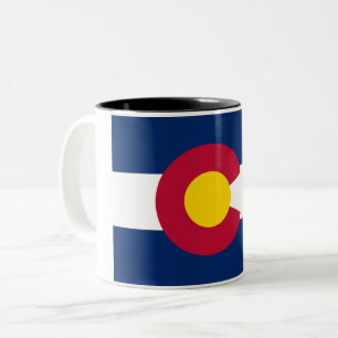 Em Dois Tons Caneca de café do Dois-Tom da bandeira do estado