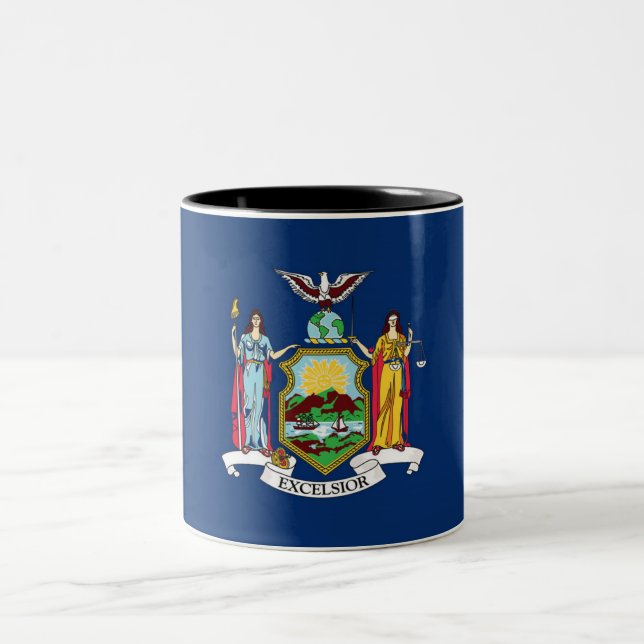 Em Dois Tons Caneca de café do Dois-Tom da bandeira dos Estados (Centro)