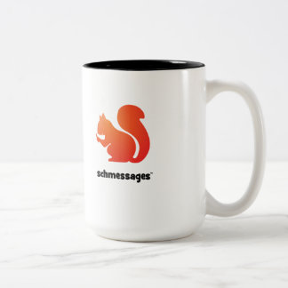 Em Dois Tons Caneca de café do dois-tom de Schmessages!