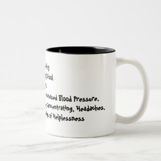 Em Dois Tons Caneca de café do estudante dos cuidados
