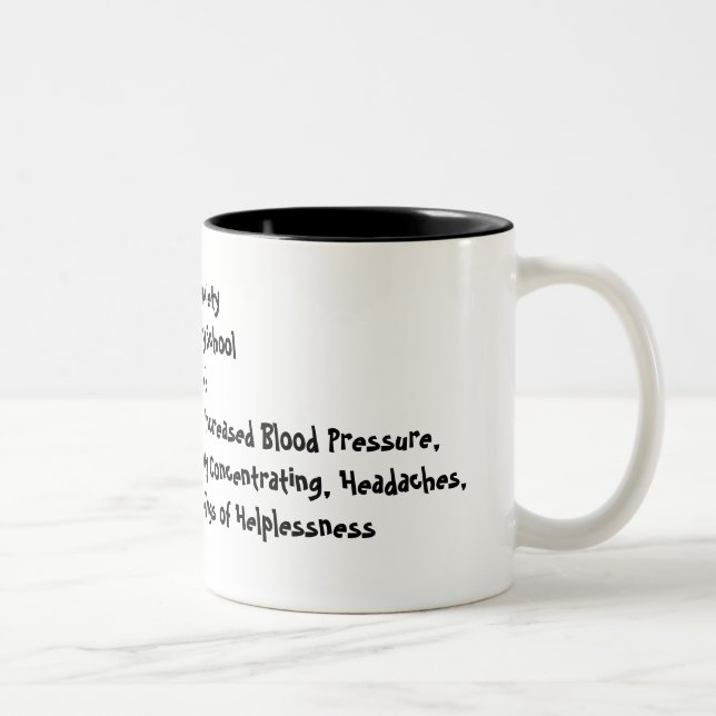 Em Dois Tons Caneca de café do estudante dos cuidados (Direita)
