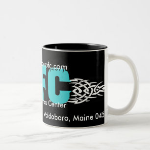 Em Dois Tons Caneca de café do fitness center de Waldoboro