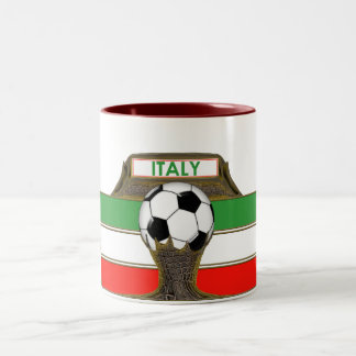 Em Dois Tons Caneca de café do futebol de Italia