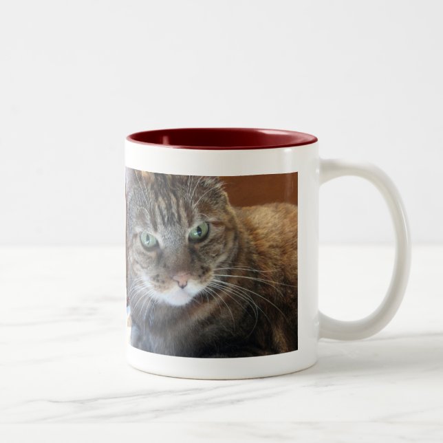 Em Dois Tons Caneca de café do gato (Direita)