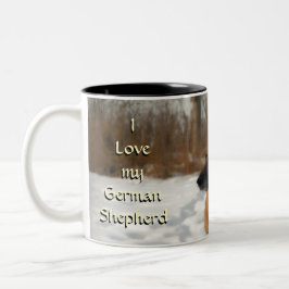 Em Dois Tons Caneca de café do german shepherd