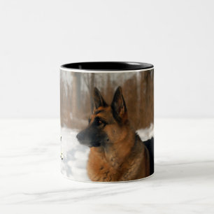 Em Dois Tons Caneca de café do german shepherd