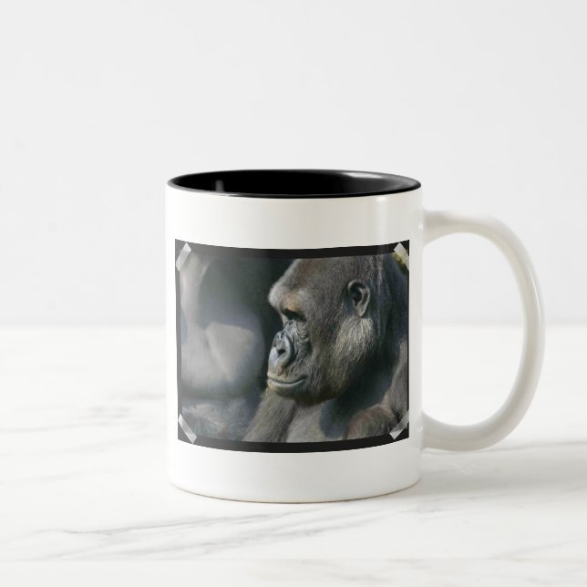 Em Dois Tons Caneca de café do gorila de montanha (Direita)