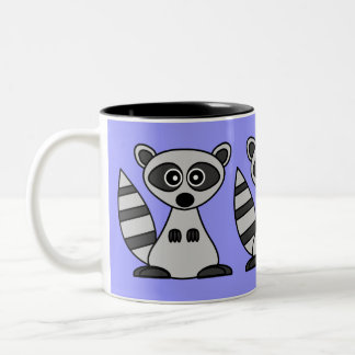 Em Dois Tons Caneca de café do guaxinim dos desenhos animados