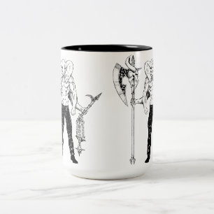 Em Dois Tons Caneca de café do guerreiro de Ganesh
