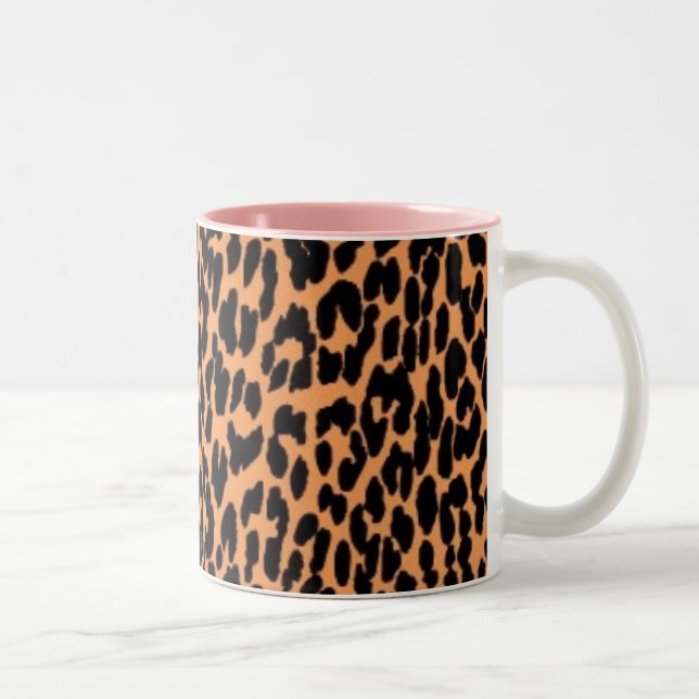 Em Dois Tons Caneca de café do impressão do leopardo (Direita)