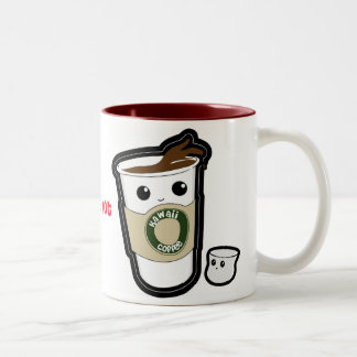 Em Dois Tons caneca de café do kawaii