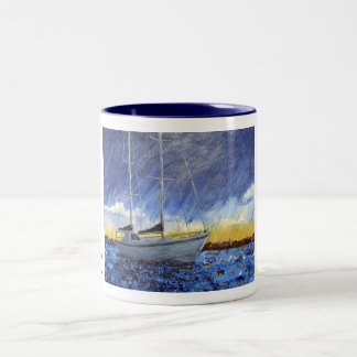 Em Dois Tons Caneca de café do lago sunset