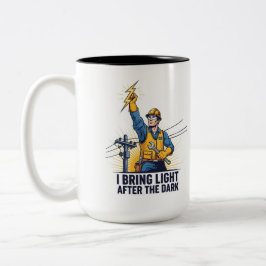 Em Dois Tons Caneca de Café do Lineman Heróico