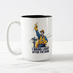 Em Dois Tons Caneca de Café do Lineman Heróico