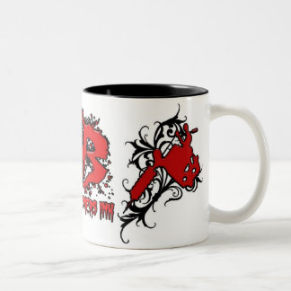 Em Dois Tons Caneca de café do logotipo dos irmãos de sangue