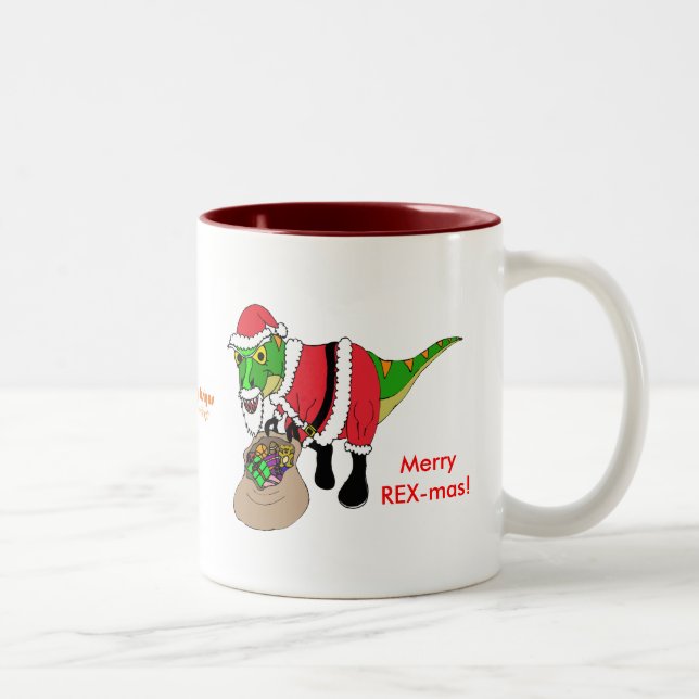 Em Dois Tons Caneca de café do Natal pelo design de Fishfry (Direita)