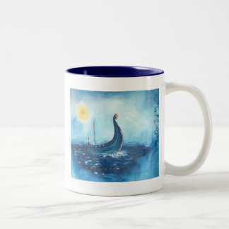 Em Dois Tons Caneca de café do navio de Viking