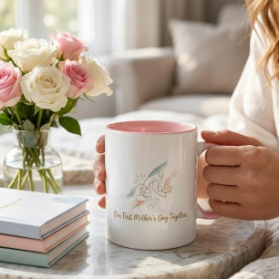 Em Dois Tons Caneca de Café do Nosso Primeiro Dia das Mães Junt