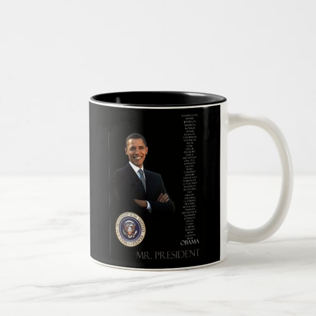 Em Dois Tons Caneca de café do Obama (Direita)