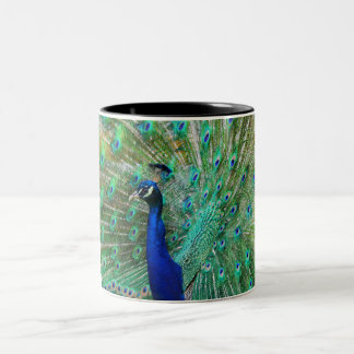 Em Dois Tons Caneca de café do pavão