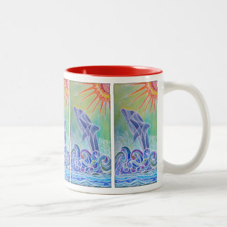 Em Dois Tons Caneca de café do prazer do golfinho