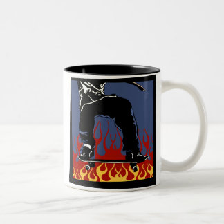 Em Dois Tons Caneca de café do skate