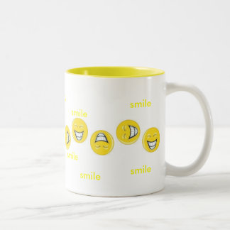 Em Dois Tons caneca de café do sorriso