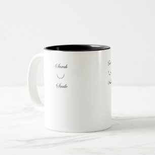 Em Dois Tons Caneca de café do sorriso de Sarah