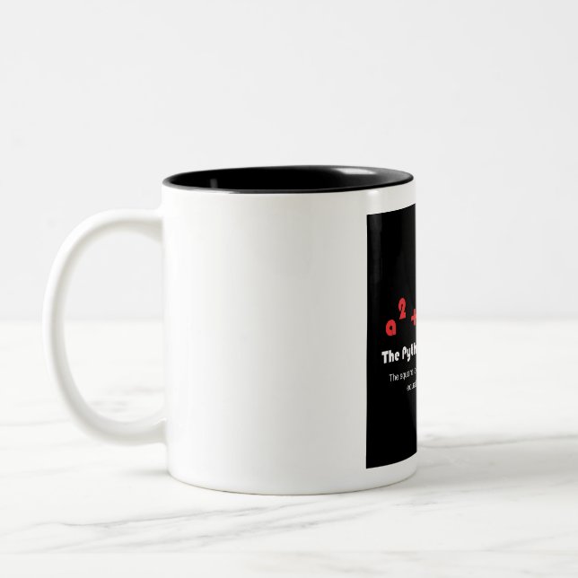Em Dois Tons Caneca de café do teorema pitagórico (Esquerda)