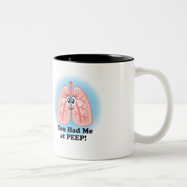 Em Dois Tons Caneca de café do terapeuta respiratório (Direita)