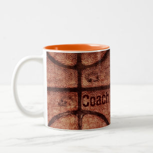 Em Dois Tons Caneca de café do treinador de beisebol