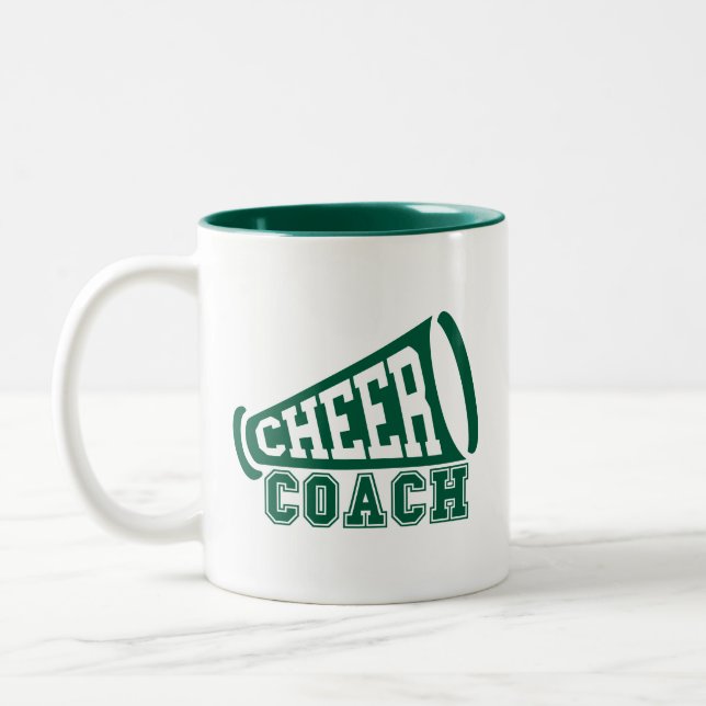 Em Dois Tons Caneca de Café do Treinador de Torcida (Esquerda)